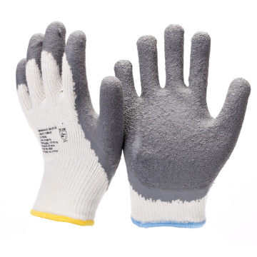 guante de protección de la mano de los guantes de trabajo de la palma del crincle del látex de acrílico caliente del invierno